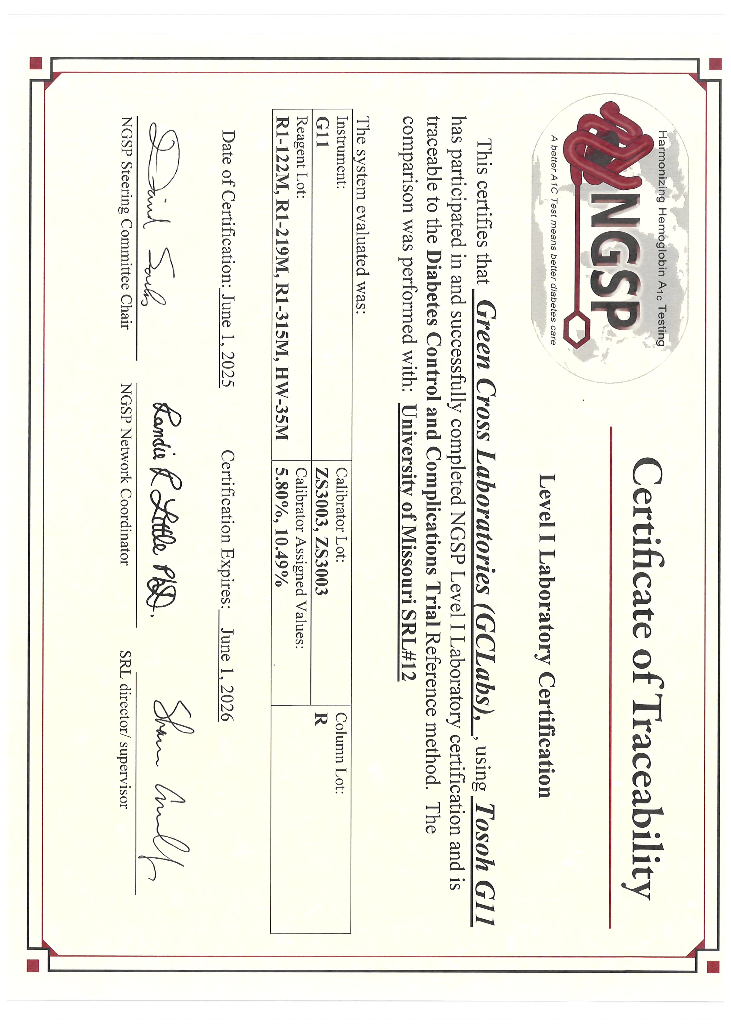 NGSP Level 1