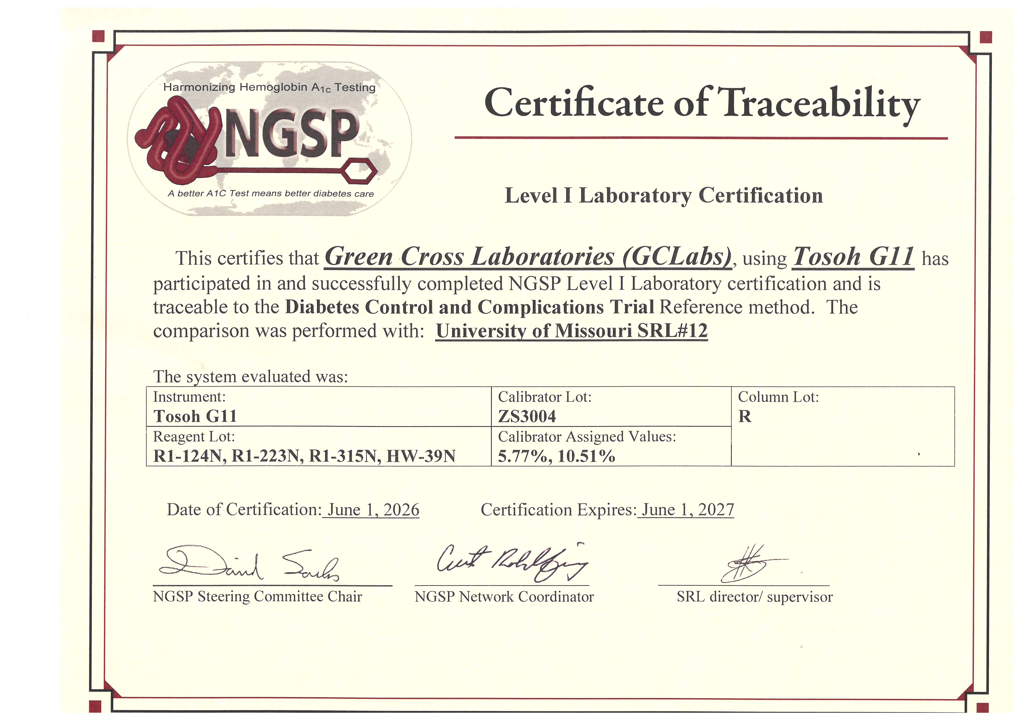 NGSP Level 1