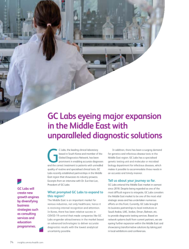 GC Labs eyeing major expansion in the Middle East with unparalleled diagnostic solutions